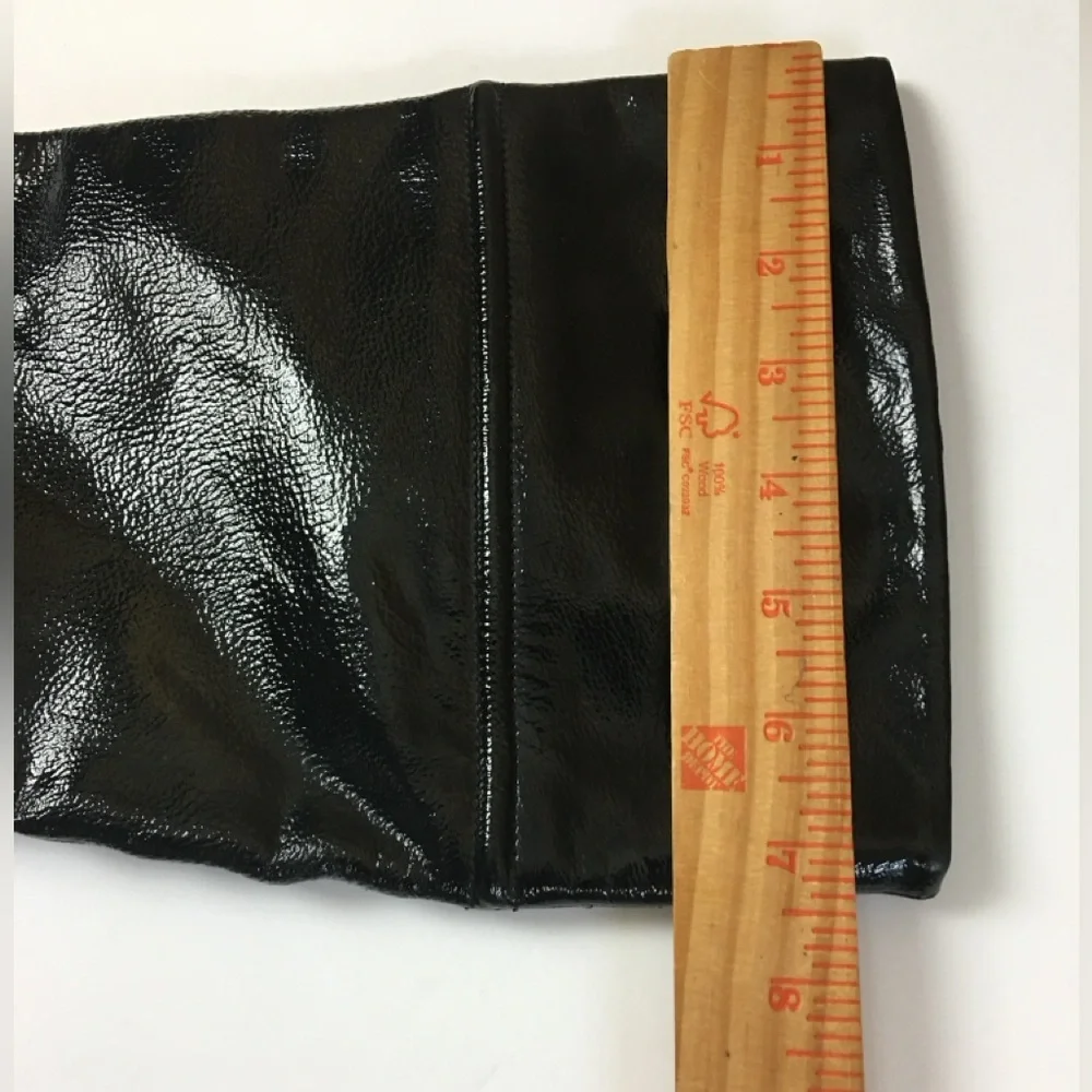 MARNI Made In Italy Designer Patent Leather Knee Boots In Black Size 41 (US11) - Picture 10 of 14